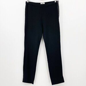 Acne Black Side Zip Ankle Slit Wool Pants Trousers